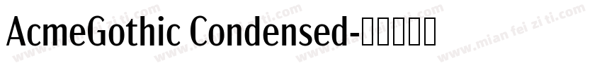 AcmeGothic Condensed字体转换